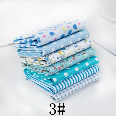 3 7pcs 25X25cm 25x25 см или 10x10 см хлопчатобумажная ткань с принтом для шитья стеганые ткани для лоскутного рукоделия аксессуары ручной работы T7866 - Цвет: 3 7pcs 25X25cm