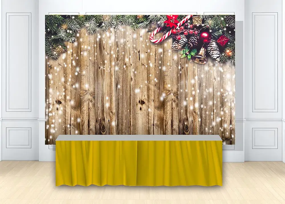 

Christmas Backdrop Noel Kids Family Photo Backdrop Rustic Wood Wall Retro Background Glitter Snowflake Studio Wall Banner Poster