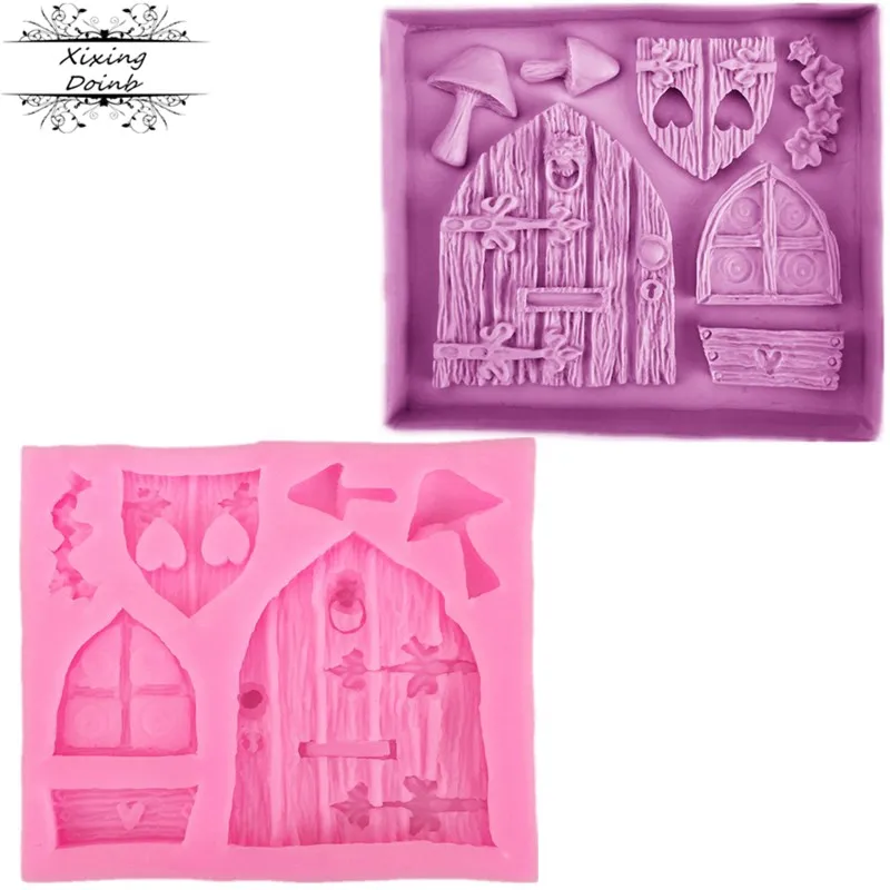 

Cake Mould Candy Chocolate Mold Fairy Tale Cake Decorating Tool DIY Silicone 3D Cartoon House Door And Window Shape