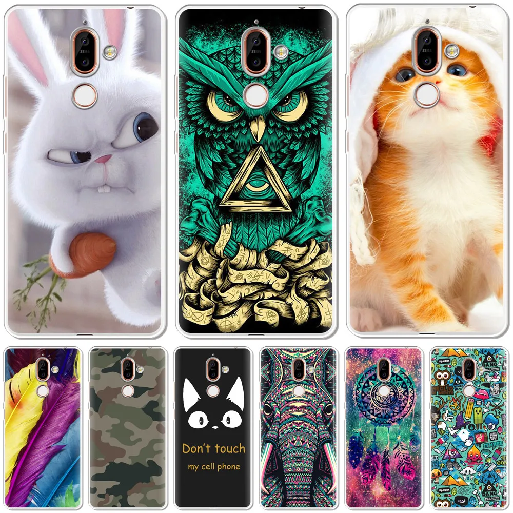 Чехол для телефона Coque Nokia 8 9 1 7 6 5 3 2 Plus мягкий силиконовый чехол из ТПУ X6 X7 X5 X3 2018