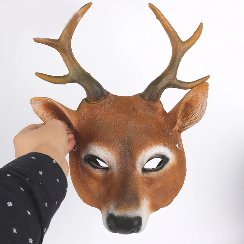 Забавный взрослый Косплей Рождественский олень 3D Животный реалистичный костюм