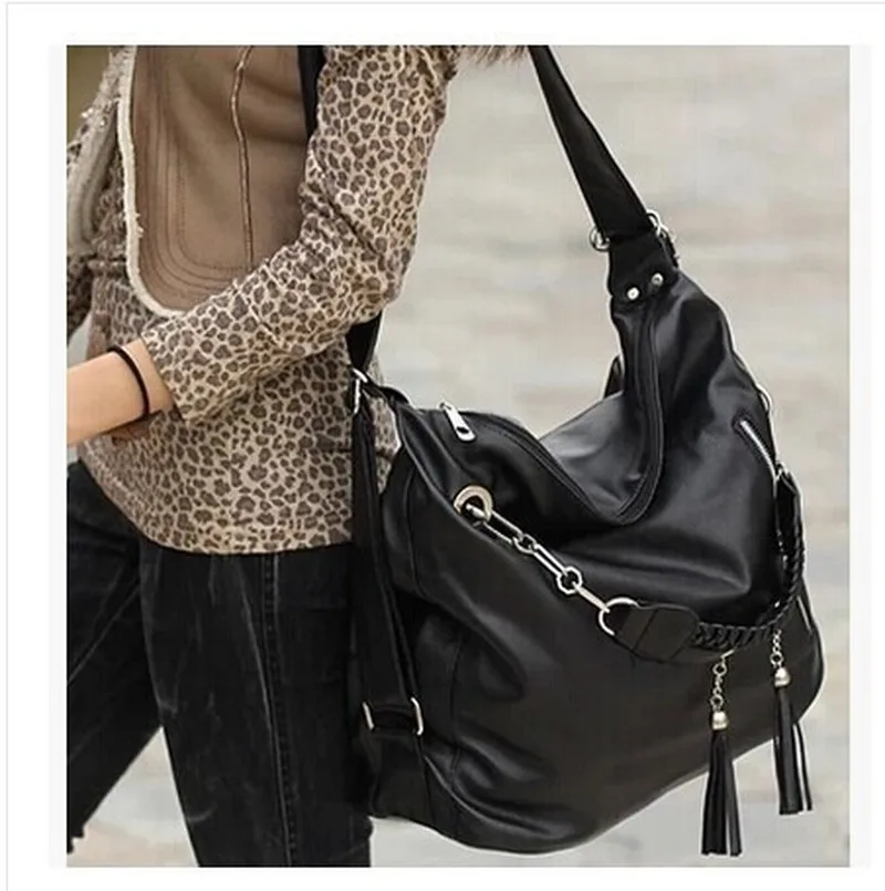 New female bag dual-use European and American fashion tassel chain shoulder backpack large capacity tide | Багаж и сумки