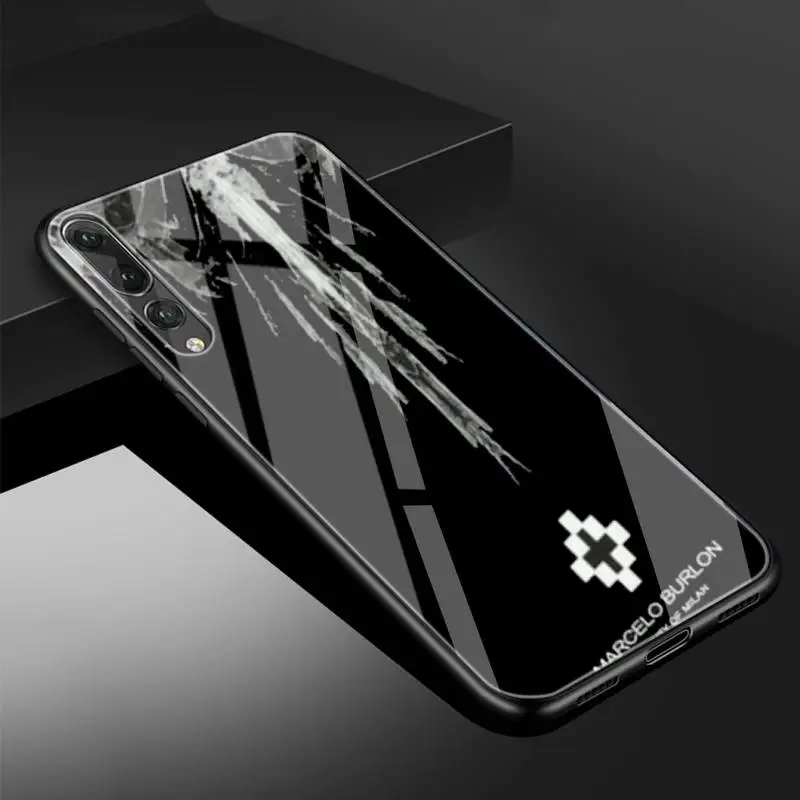 

Marcelo Fashion Brand Burlone Tempered Glass For Huawei P9 10 10plus 20 20Pro 30mate9 10 20 20Pro Honor8X 9 10 V10 Nova3I 5