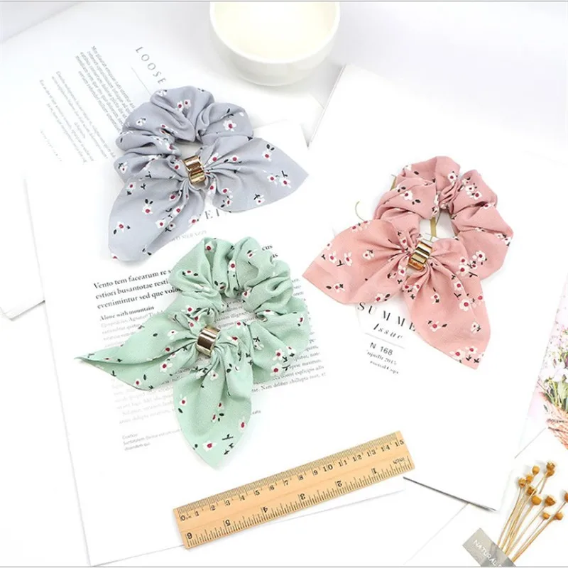 Модный бантик Резиновая лента для волос женский цветочный конский хвост