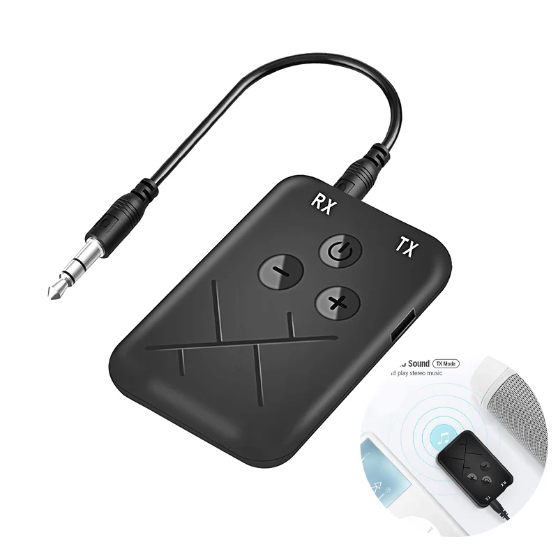 

Bluetooth-приемник-передатчик 2 в 1, беспроводной стерео аудиоприемник Aux