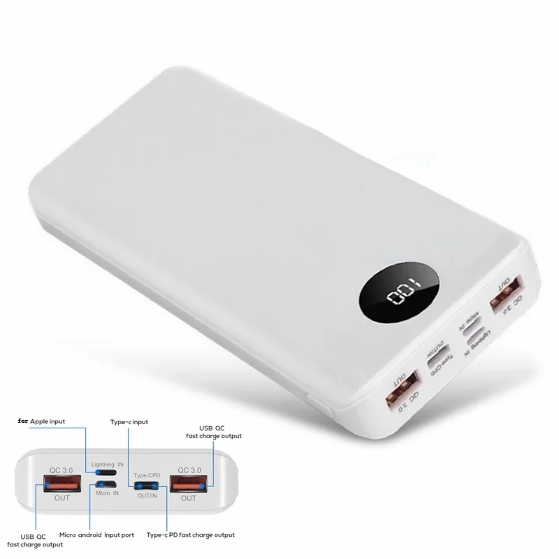 QC 3 0 Быстрая зарядка USB зарядное устройство коробка светодиодный цифровой