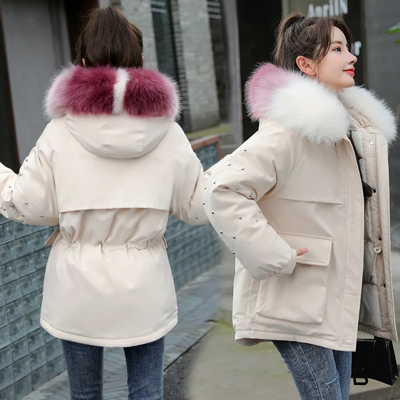 

Winter Parkas Jacket 2020 New Winter -30 Degrees Thicker Winter Women Parkas Jacket Fashion Fur Collar Hooded Warm Jacket Parkas