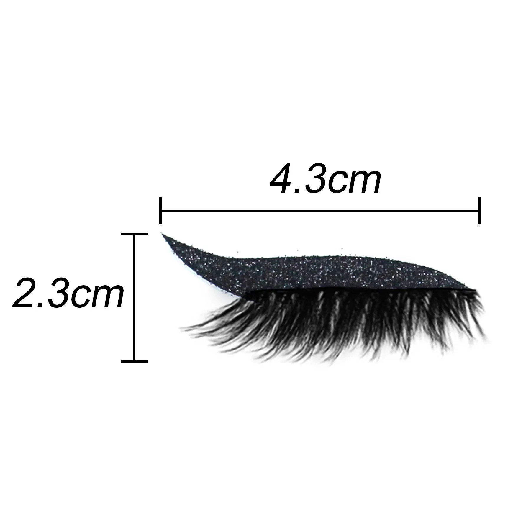 2 In 1 Eyeliner False Eyelashes Sticker Double Eyelid Line Patch Reusable Waterproof Makeup Glitter Shiny Stickers | Красота и