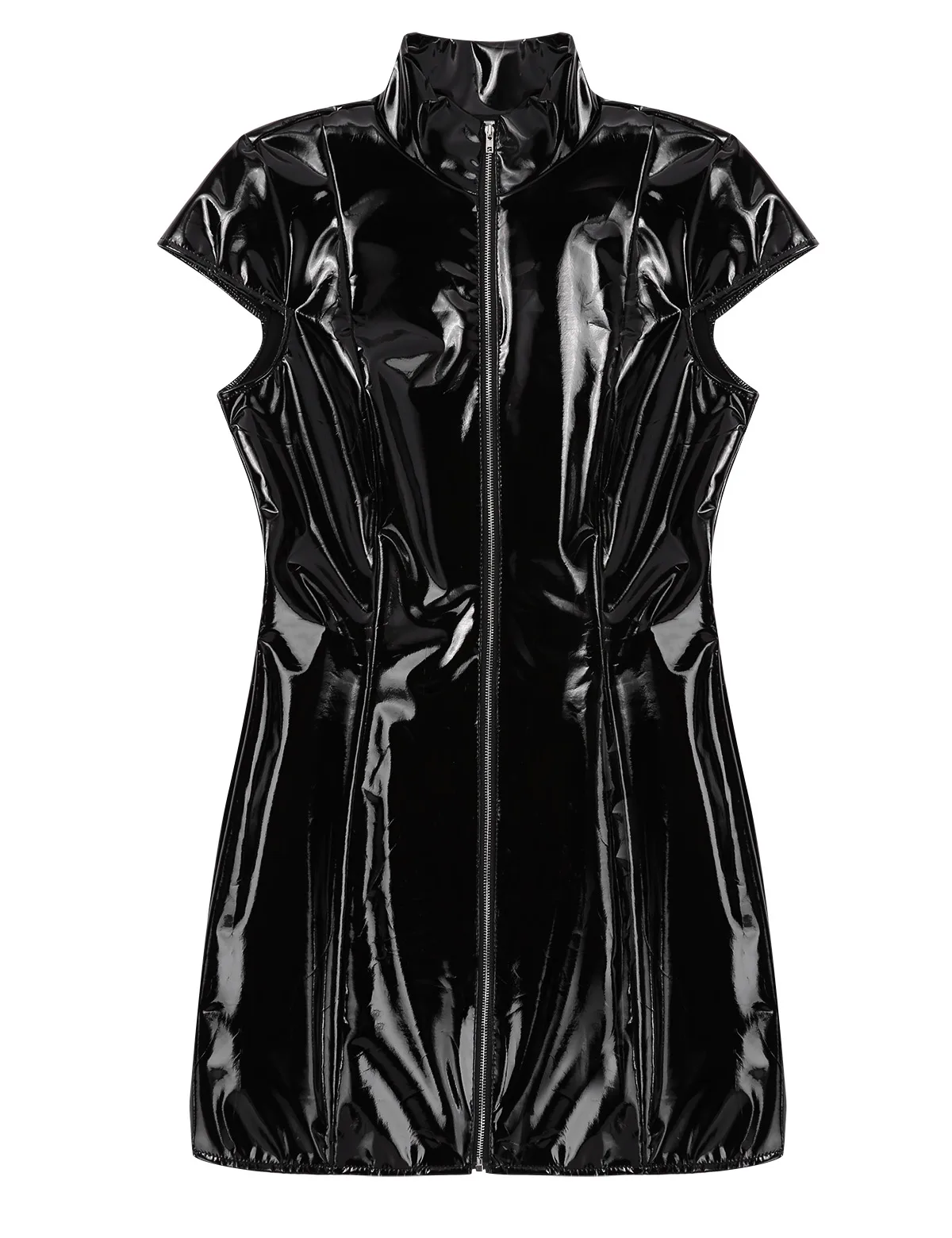 Женские вечерние платья из латекса сексуальное обтягивающее мини-платье ПВХ и