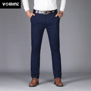 VOMINTновый модный мужской деловой костюм высокого качества, брюкимужские повседневные брюки чистого цветамужские тонкие брюки 28-40
