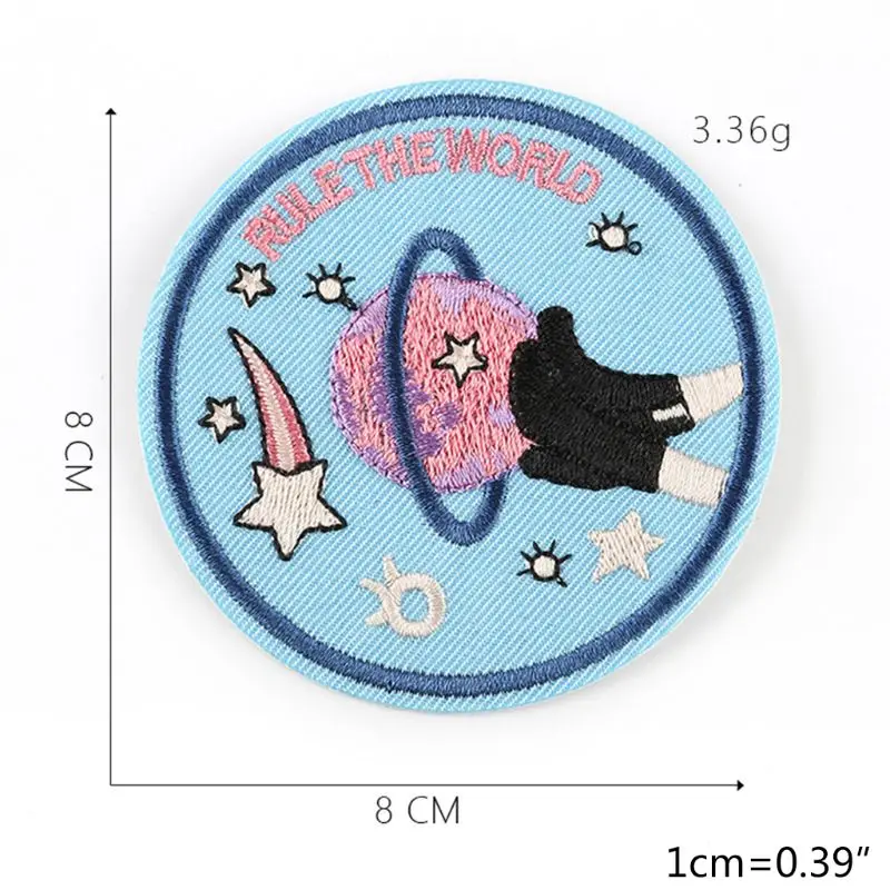 9 шт. нашивка с геометрическим значком на горную планету вышитая аппликация