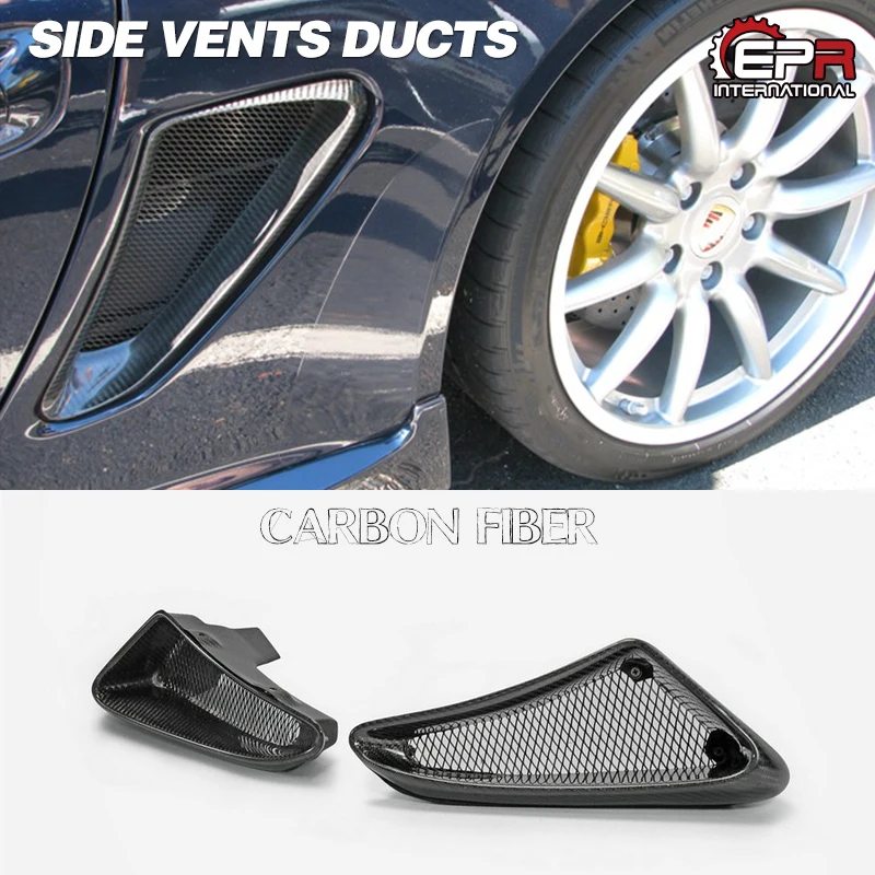 

For Porsche 2006-2012 Caymans 987 Boxster S EP Style Carbon Fiber/Fiber Glass Side Vents Type 2(With Bigger Air Duct)2Pcs