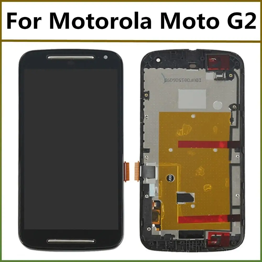 Сенсорный экран для Moto G2 ЖК дисплей сенсорный дигитайзер сборка с рамкой Motorola XT1063