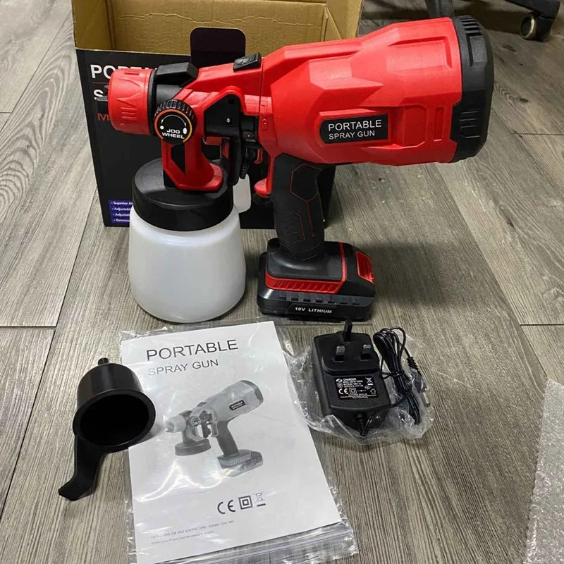 Беспроводной Электрический распылитель краски 18 в 800 мл с зарядным устройством 1 8