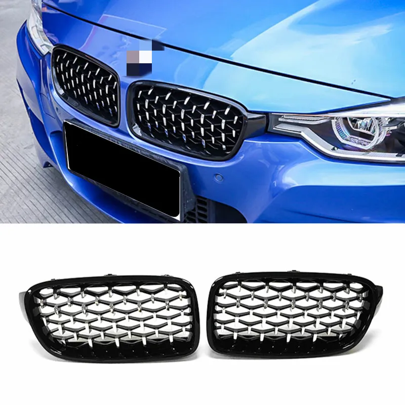 

F30 Car Front Grill Bumper Grille For BMW 3 Series F30 F31 F35 2012-2018 320i 325i 328i 330i 335i Diamond Kidney Racing Grills