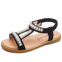 Skoex Kids Casual Sandals Girls Beach Shoes 2020 New Fashion Rhinestones Soft Bottom Non-slip Toddle