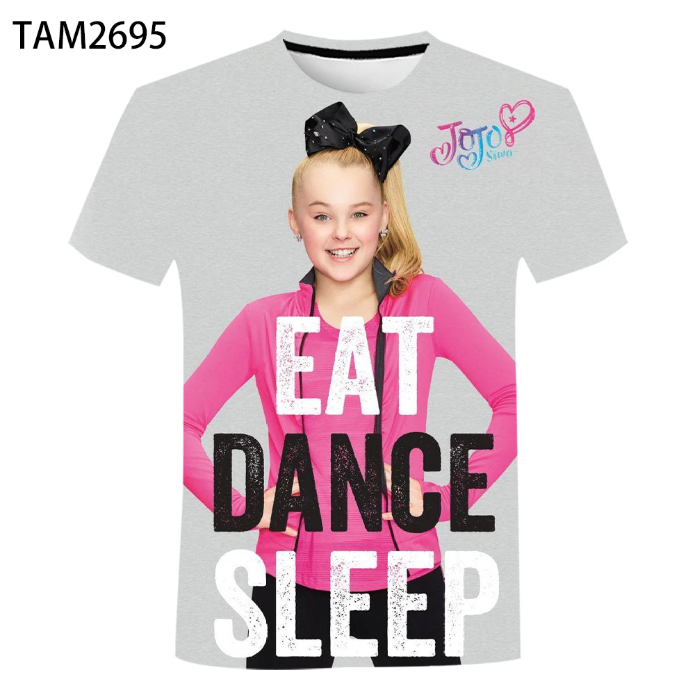 2021 Классическая Оригинальная футболка JOJO Siwa Молодежная Студенческая летняя с