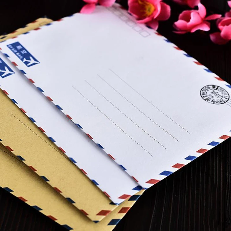 

10 Pcs/set Vintage Large Postcard Letter Stationery Paper Kraft Envelopes Wallet Envelope Student School Office Stationery Gifts