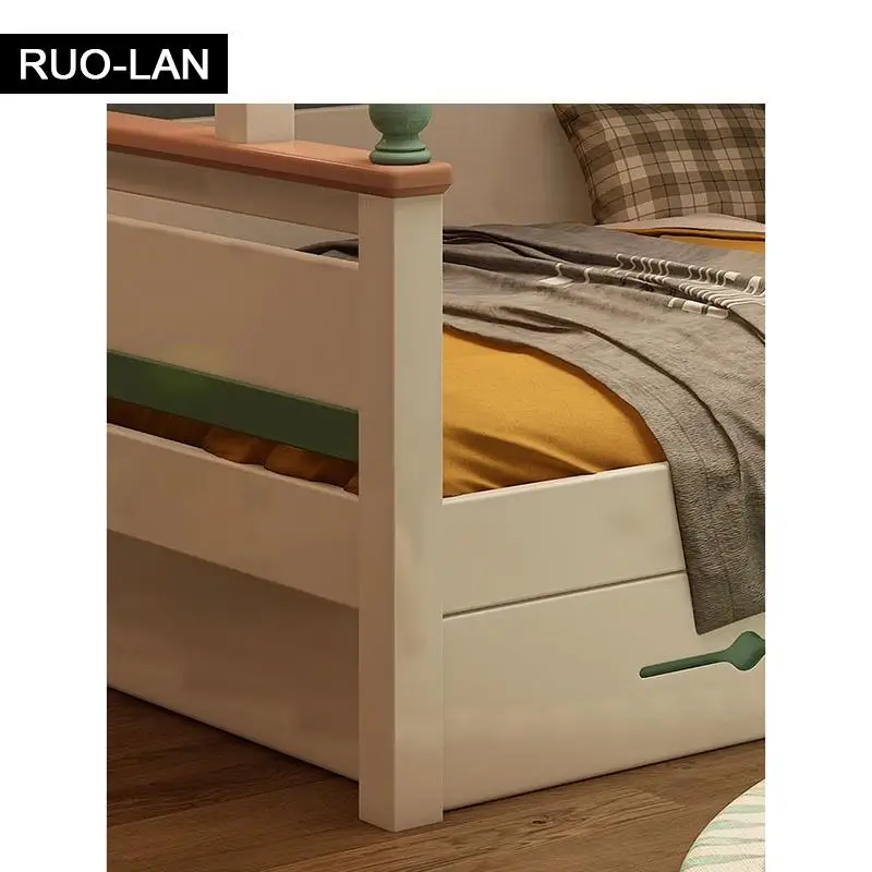 Bunk Bed Furniture Bedroom Solid Wood Mother&Baby Children's for Twins Bedchamber Set ROU LAN | Мебель