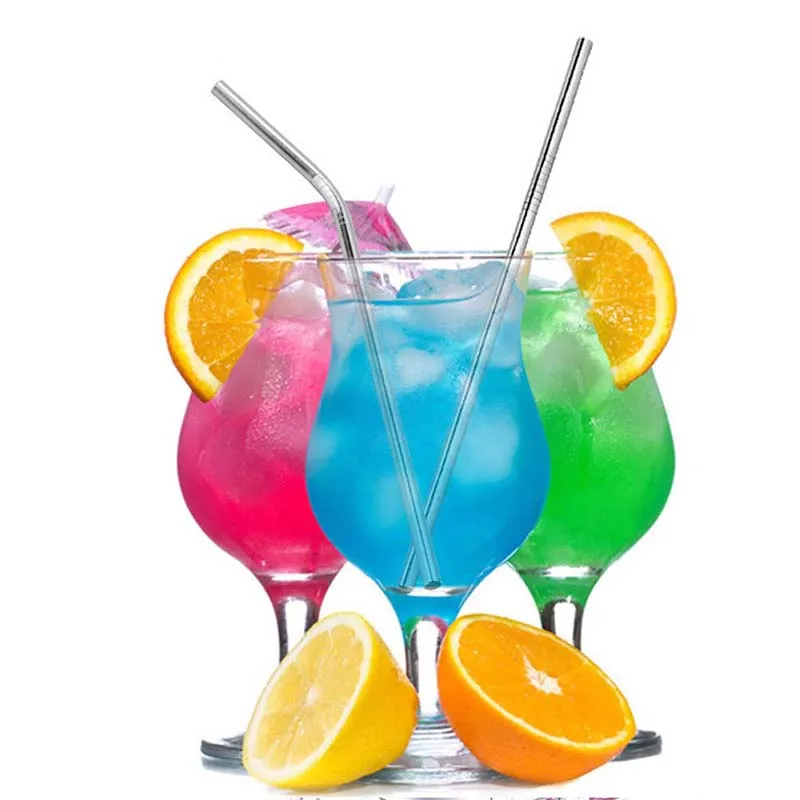 Набор трубочек из нержавеющей стали 4 трубочки для напитков с резьбой + 1