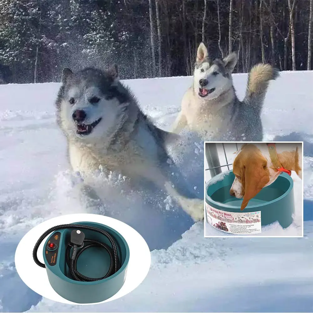 Миска для собак с подогревом зеркальная водная миска зимний Подогрев щенков
