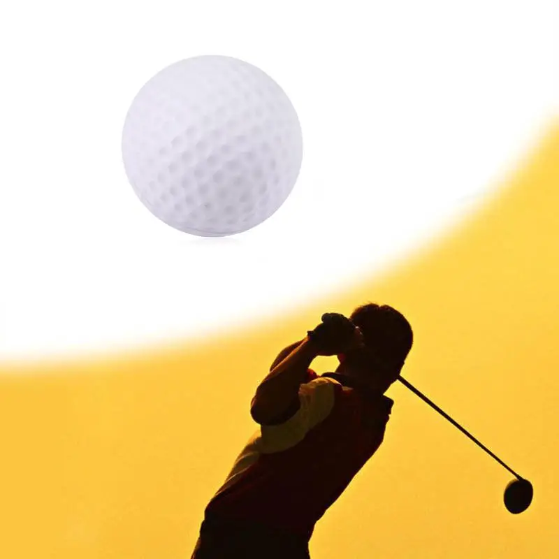 

White New Golf PU Ball Sponge Ball PU Foam Ball Indoor Exercise PU Toy Ball Golf Ball Soft Indoor Practice Safety Elastic Ball