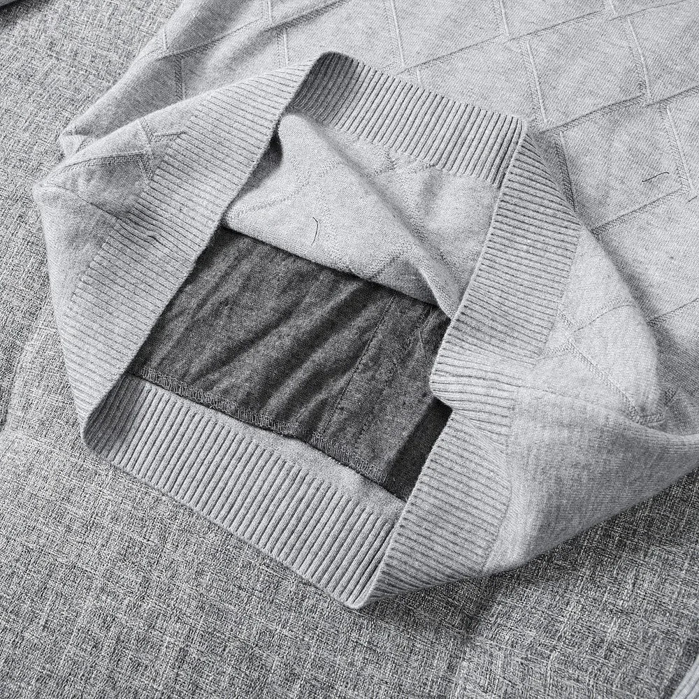 Новинка Осень-зима 2021 мужской клетчатый кардиган из двух частей с ромбовидным