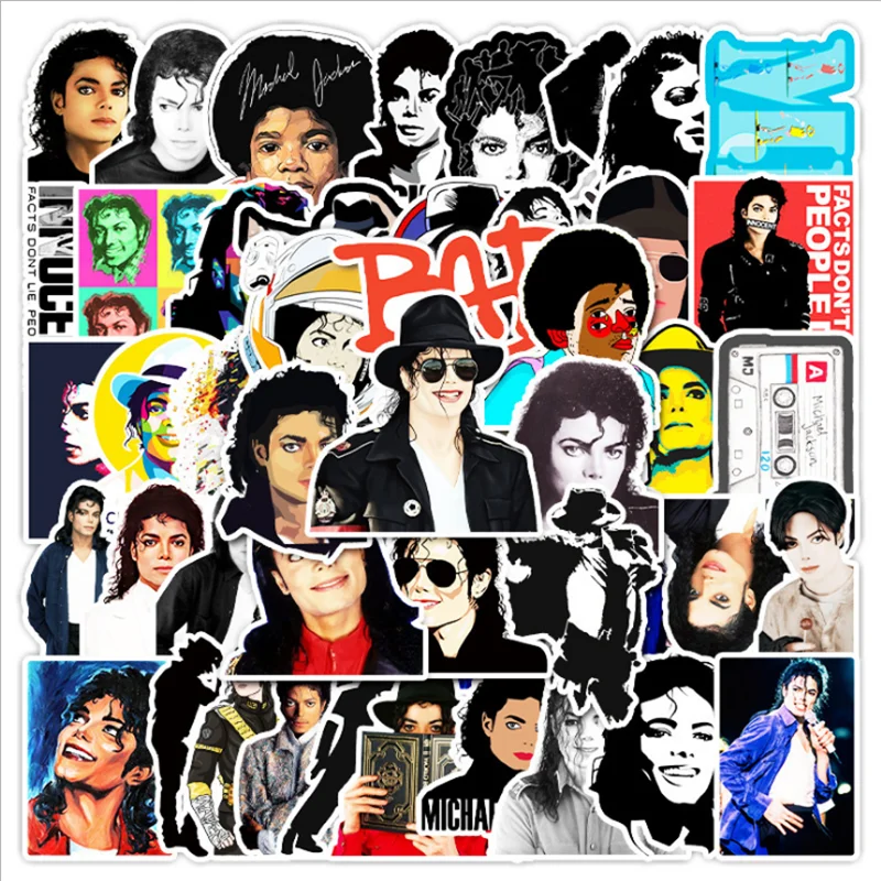 10/30/50 Uds., superestrella Global, cantante y Rey del baile, pegatina de Michael Jackson, Graffiti, Scooter, port&aacute;til, juguetes decorativos al por mayor-1