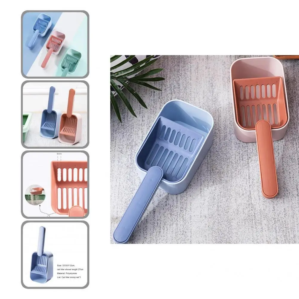 

Портативный нескользящий ковш для чистки домашних животных, 1 комплект, многоразовые лопаты для кошачьего туалета, Нескользящие принадлежн...