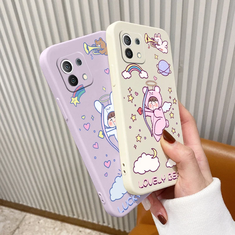 

Lucky Bunny Soft Case For Xiaomi Mi 11 lite Ultra 11i 10T 9T Pro Lite 10 10S 9 8 lite Pro Poco F2 X2 F3 Pro Silicone Phone Cover