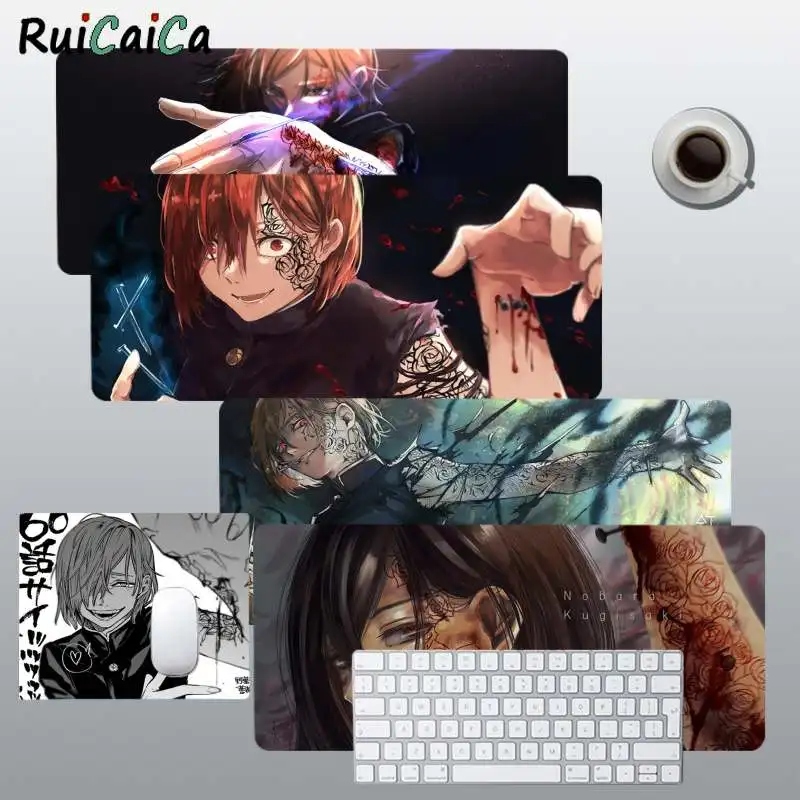 

RuiCaiCa Jujutsu Kaisen Nobara Kugisaki Roses Girl New Large sizes DIY Mouse pad mat Size Game Player Desktop PC Computer Laptop