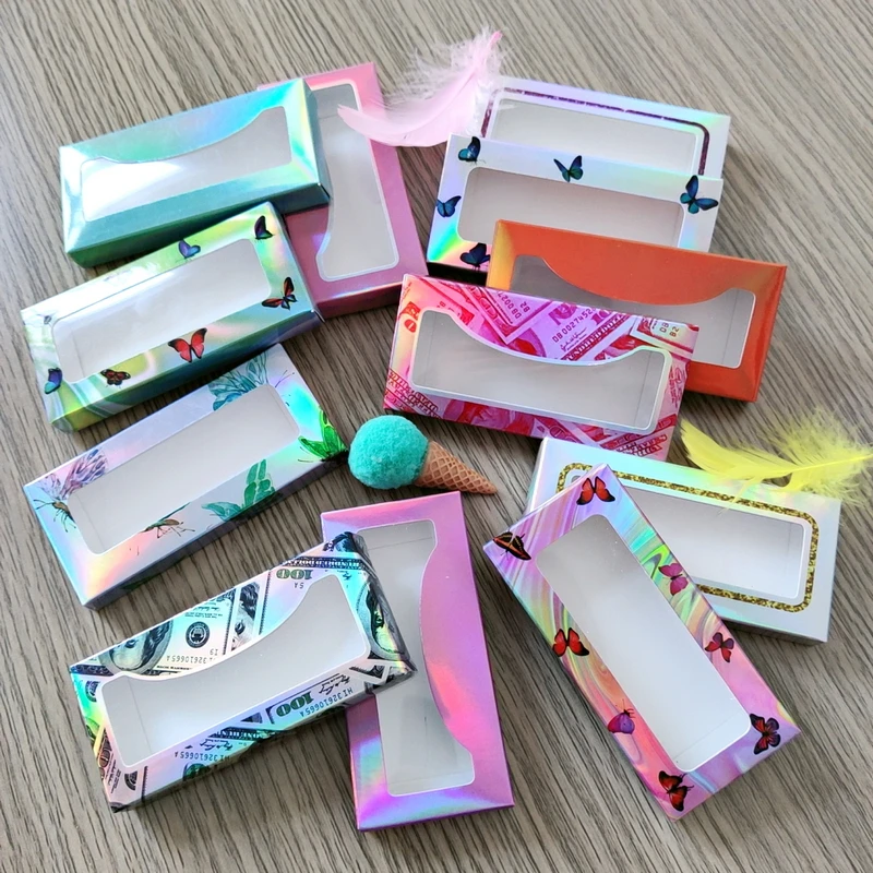 Новинка 10/100 шт. картонная бумажная упаковочная коробка для 25 мм длинных ресниц