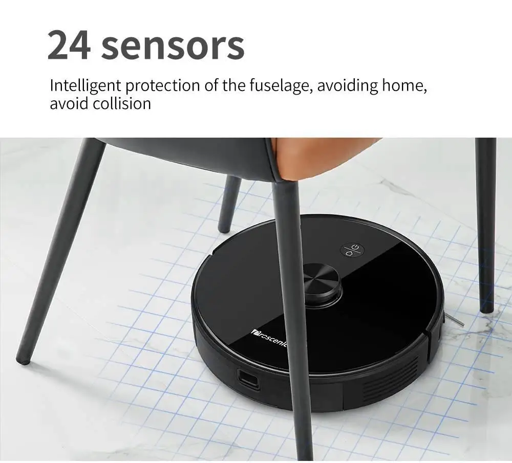 Робот пылесос Proscenic M7 Pro LDS лазерная навигация Мощное всасывание 2600 па управление