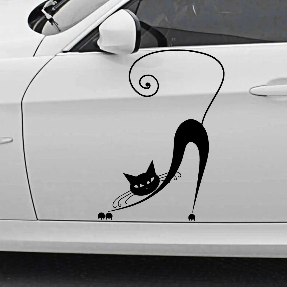 Автомобильные аксессуары сделай сам кошка внешняя наклейка на корпус автомобиля