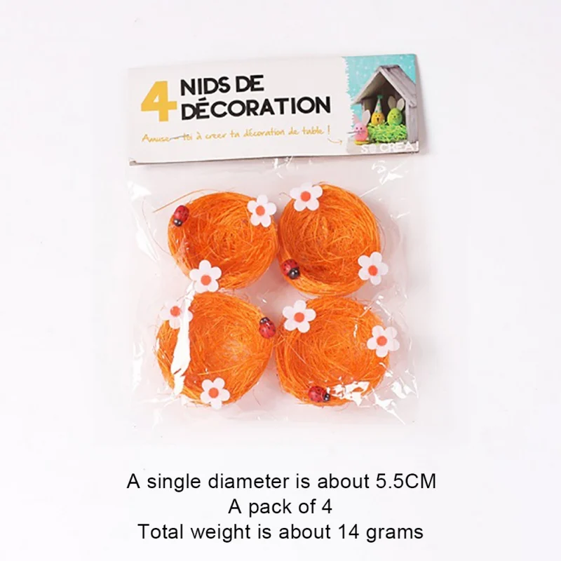

Easter Silk Bird Nest Simulation Bird Nest Weaving Crafts Bird House Easter Bird Nest Decoration Easter Decor Four-color Best