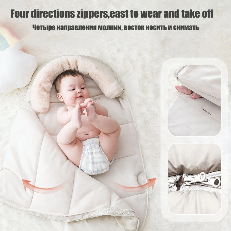 Зимний Теплый детский спальный мешок 92*48 см ветрозащитные утолщенные конверты