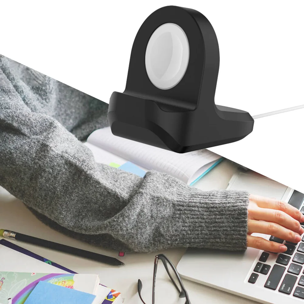 

Charger Stand Mount Silicone Dock Holder For Apple Watch1/2/3/4/5 Charge Cable For Apple Watch Charging Stand