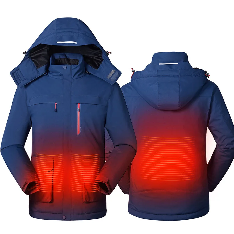

Smart Electric Heated Jacket Men's Windbreakers Keep Warm Windproof Waterproof Stain Resistant Winter Jacket Women Plus Size 5XL