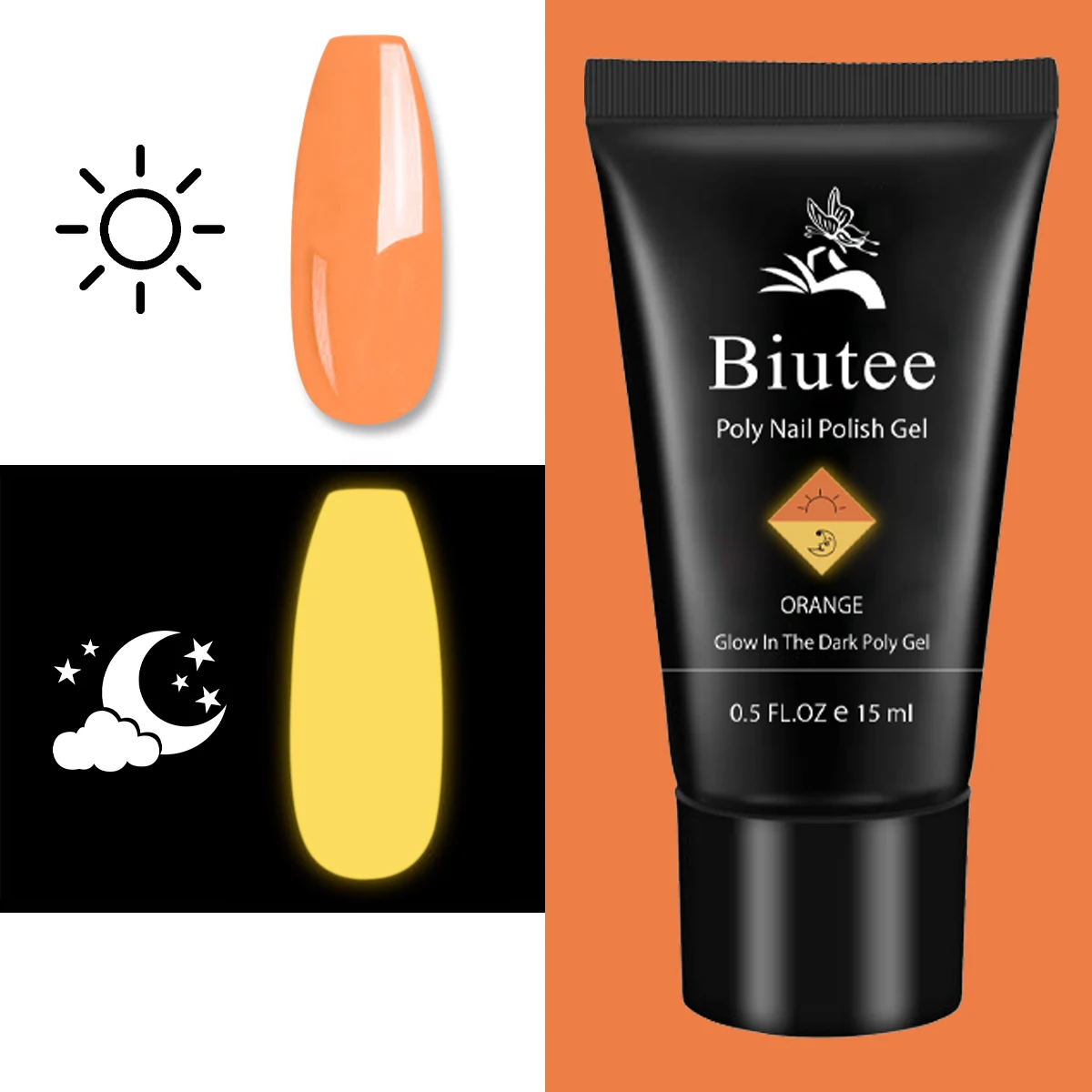 BIUTEE светится в темноте набор гелей для ногтей поли гель 7 цветов строитель Гель