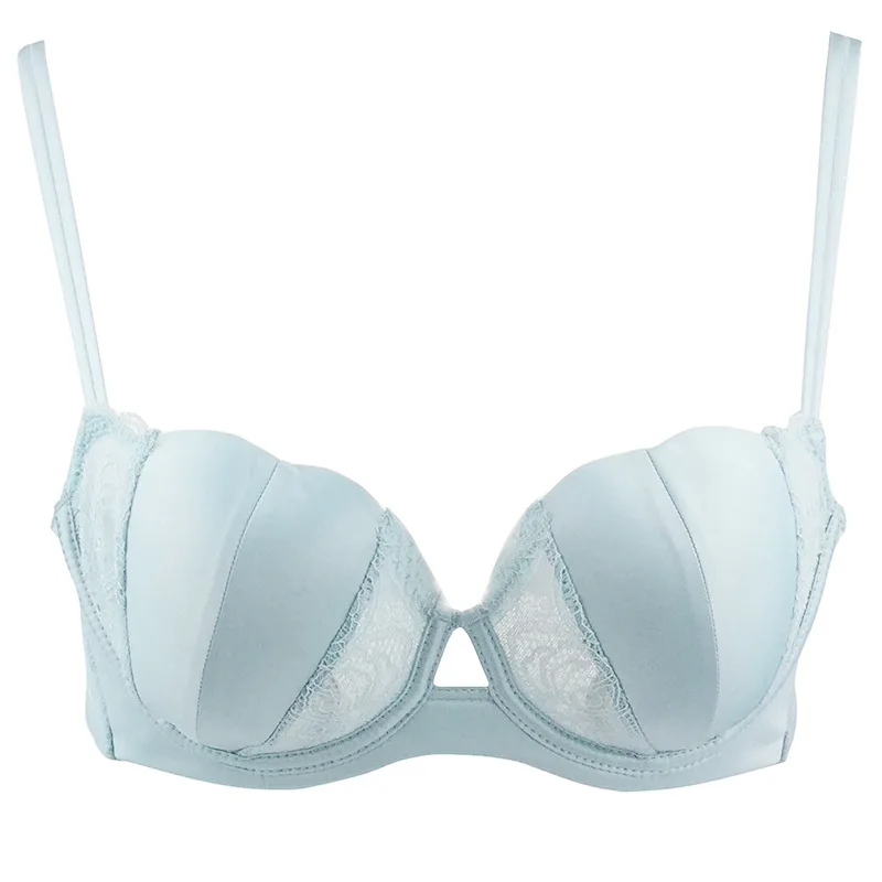 

Shell Cup Bra Lace Half Cup Bra Ultra-Thin Memory Soft Underwire Girl's Underwear Bra