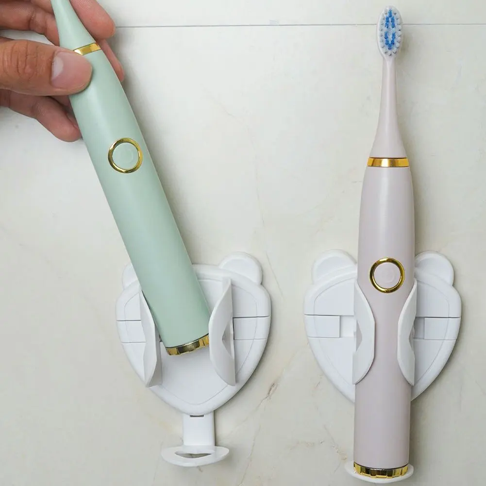 

2PCS Electric Toothbrush Holder Rack Automatic Wall Mounted Tooth Brush Organizer Gravity Sensor Auto-adjust Storage Bracket