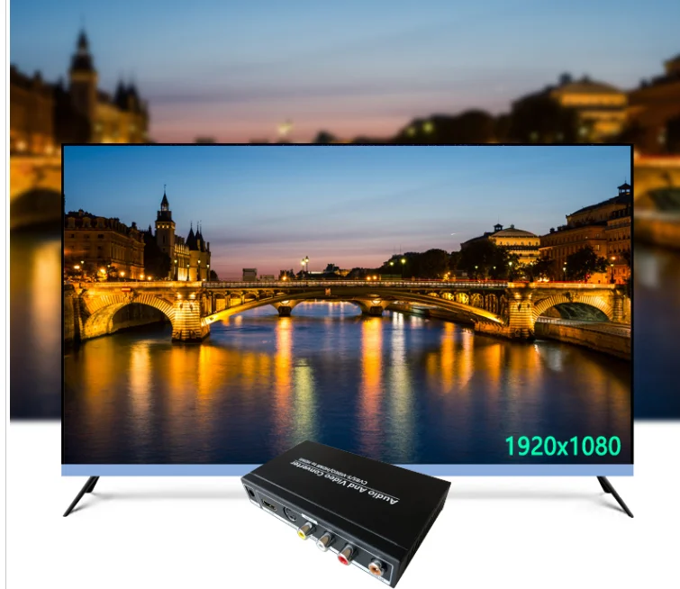 Фото NS323 AV S-видео коаксиальный к HDMI 3,5 стерео аудио HDMI выход аудио вставка-er смесь видео конвертер вращение изображения №3