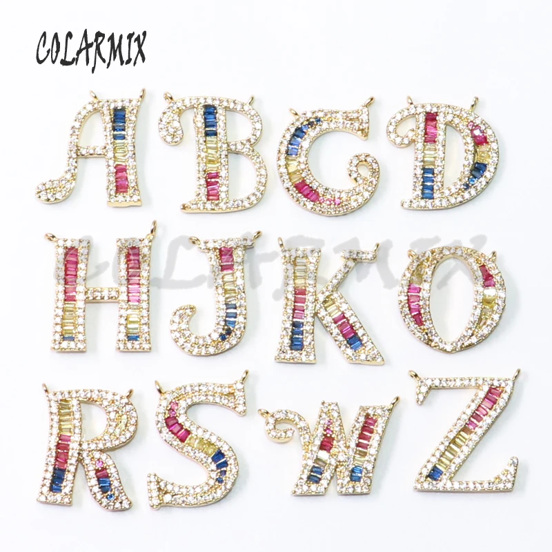 

10Pcs 26 Letter necklace alphabets charm necklace 18" necklace for women mix colors accessories jewelry for women 50836