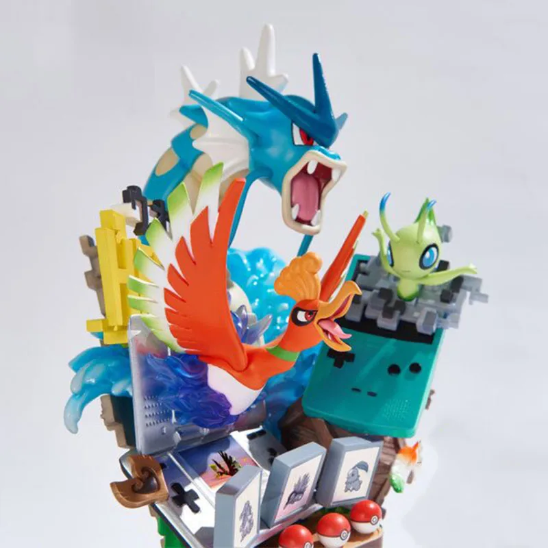 Аниме Gameboy Gyarados Ho-Oh Celebi Chikorita Lugia экшн-фигурка игрушки Dreamlike pkm Фигурка Статуя из смолы коллекция подарки