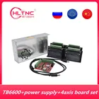 Контроллер шагового двигателя TB6600, фазовый гибридный контроллер шагового двигателя, 1 ось, 24 + коммутационная плата 1x4, 350 Вт, 36 В, 9,7 А, источник питания, 4 шт.