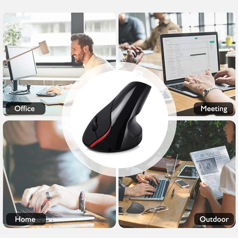 Вертикальный Беспроводной Мышь эргономичная оптическая мышь Bluetooth Usb Sem Fio Mause 800