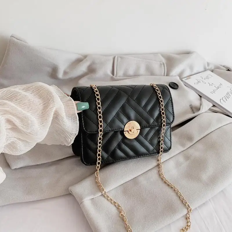 Модная женская сумка через плечо из искусственной кожи маленькая квадратная с