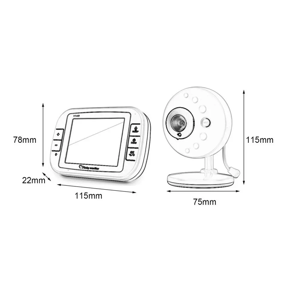 3 5 &quotмини беспроводной детский фотоаппарат TFT lcd Видео монитор ночного видения