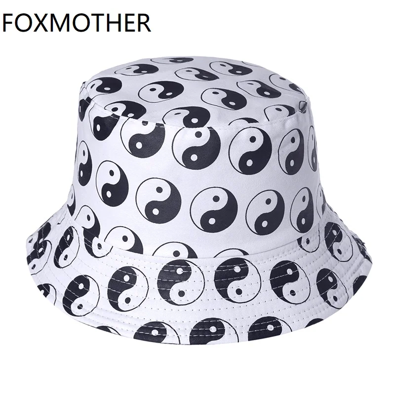 Панама FOXMOTHER для мужчин и женщин, модная Панама в китайском стиле, шапка в стиле хип-хоп, белого цвета, для рыбалки