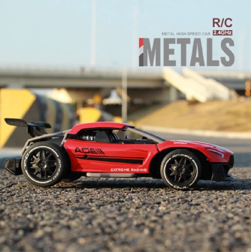 

1:24 High Speed Vehicle Titanium Alloy Body 2.4G Remote Control Toy Car 4WD Remote Control 4CH Race Car Toy For 12+ Years Kids